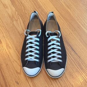 Coach Black Low-Top Men's Sneakers with White Toe and Laces